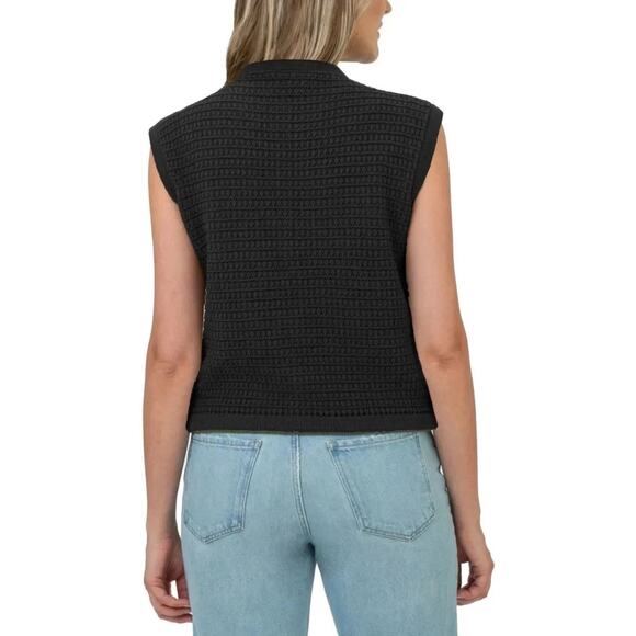 [BLANKNYC] Sleeveless Knit Vest Cardigan Black (Size S) - NWT - Picture 3 of 10